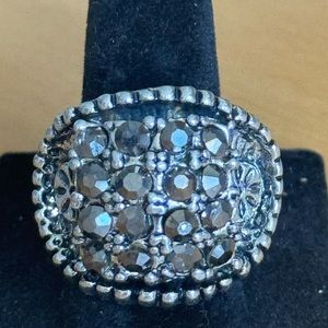 SZ 7 Silver Tone Designer Sample Ring